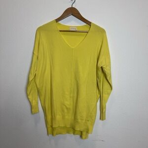 Dreamers By Debut Women's Yellow Knit Sweater Size Small/Medium Lemon